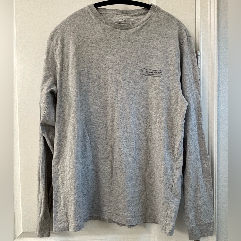 VINEYARD VINES Women Light Gray Long Sleeve 100% Cotton Size Small